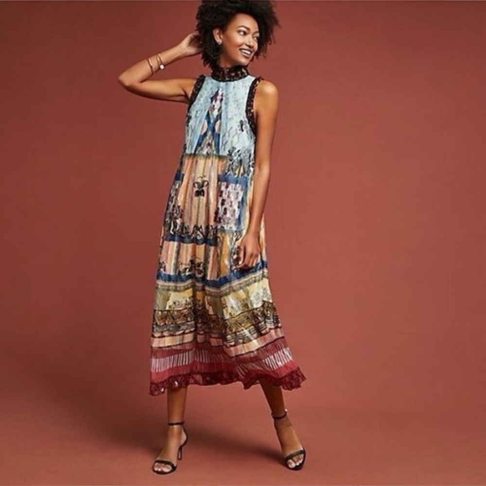 Bhanuni by Jyoti Tenerife Printed Maxi Dress XSP Anthropologie